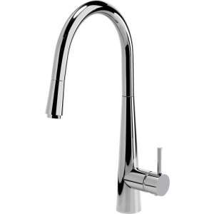 Deante BCA072M Küchenarmatur, Chrom-Finish, ausziehbarer Auslauf - Wasserhahn