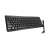 Silverline MM-KB818 wired multimedia keyboard with Hungarian layout, black, showing USB cable