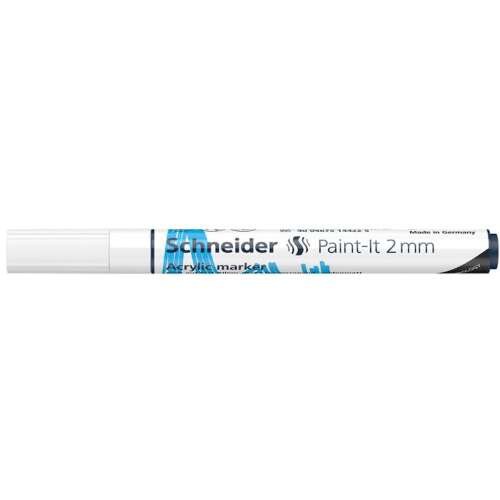 SCHNEIDER Marker acrilic 2 mm, SCHNEIDER Paint-It 310, alb