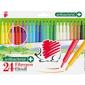 Set ICO Filctoll, 1 mm, antibacterian, ICO Süni 300, 24 de culori diferite 32211679 Pixuri cu vârf de fetru