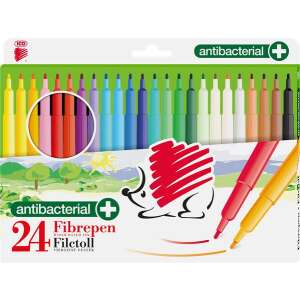 ICO Filctoll marker set, 24 assorted colors, 1 mm, antibacterial, ICO "Süni 300" - Pen & Pencil