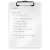 LEITZ A4 Clipboard, white, with metal clip, used for writing an agenda