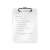 LEITZ A4 Clipboard, white, with metal clip, used for writing an agenda