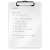 LEITZ A4 Clipboard, white, with metal clip, used for writing an agenda