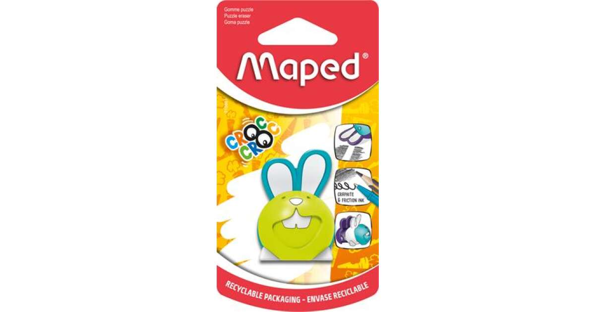 MAPED Puzzle Eraser, MAPED "Croc Croc Puzzle", bunny, mixed colours 32211876