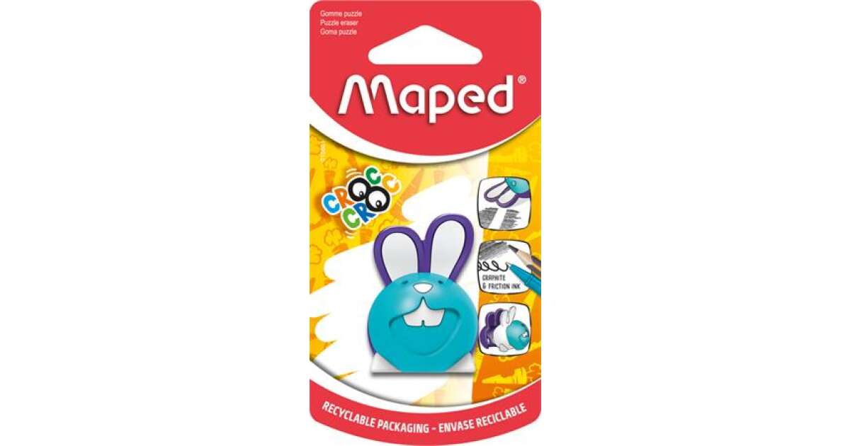 MAPED Puzzle Eraser, MAPED "Croc Croc Puzzle", bunny, mixed colours 32211876