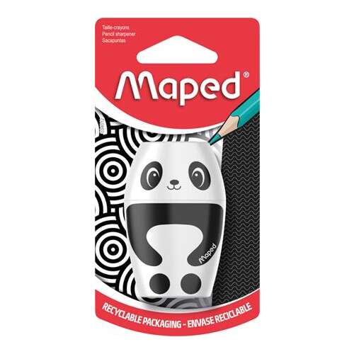 MAPED Hegyező, egylyukú, tartályos, MAPED "Shakky Fancy", panda és pingvin, vegyes formák