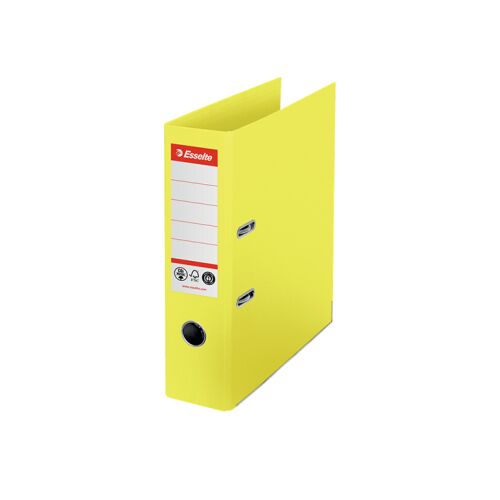ESSELTE Iratrendező, 75 mm, A4, Co2-semleges, élvédő sínnel, ESSELTE "No.1", sárga