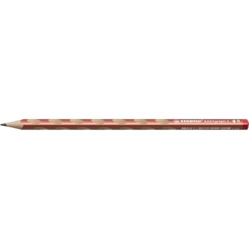 STABILO Graphite pencil, HB, triangular, thin, right-handed, STABILO, "EASYgraph", bronze