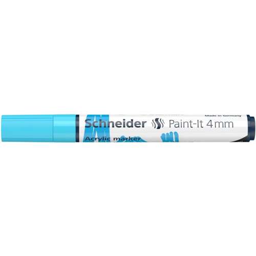 Marcator acrilic SCHNEIDER 4 mm, SCHNEIDER Paint-It 320, albastru pastel