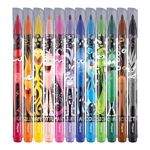 Set od 12 perivih filc-olovaka, MAPED Color`Peps Monster, razne boje