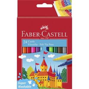 Faber-Castell Castle Filc Pisala, 24 komada, perive, šarene, markeri, likovne potrepštine, crtanje, za djecu - Flomaster