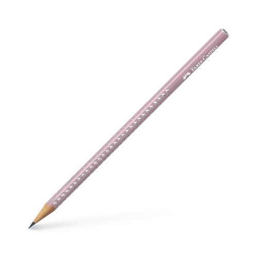 FABER-CASTELL Sparkle B Graphite Pencil, Pearl Pink, Triangular