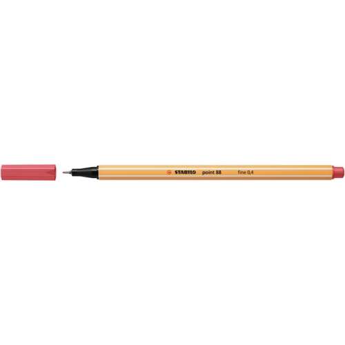 STABILO Point 88 Fine Liner Pen, 0.4mm, Rust Red