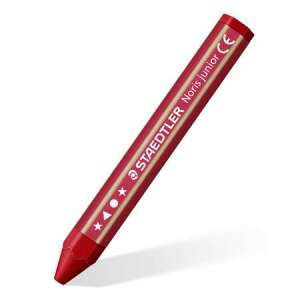 Staedtler Noris Junior dicker sechseckiger Wachsmalstift, rote Farbe - STAEDTLER