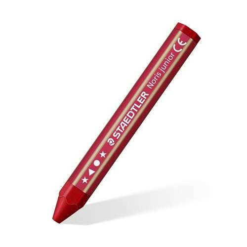 Staedtler Noris Junior thick hexagonal crayon, red color