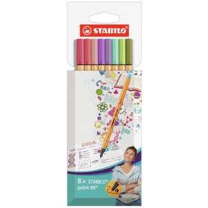 STABILO Point 88 Fineliner Stifte, 8er-Pack, Sortierte Farben - STABILO Fineliner