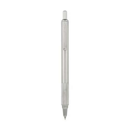 Guľôčkové pero ZEBRA, 0,24 mm, tlačidlové, telo z nehrdzavejúcej ocele, ZEBRA &rdquo;F-xMD&rdquo;, modré