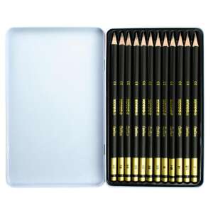 KORES Grafitos Set of 12 Graphite Pencils in Metal Tin - Graphite Pencil