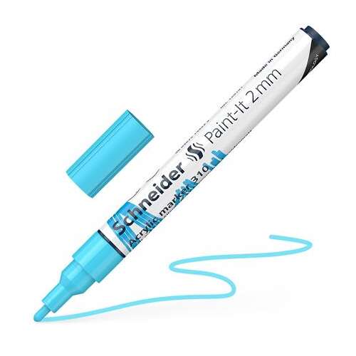 SCHNEIDER Akrylová fixka, 2 mm, SCHNEIDER &rdquo;Paint-It 310&rdquo;, pastelová modrá