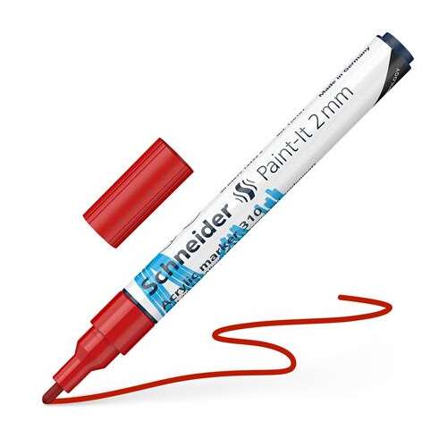 SCHNEIDER Marker acrilic 2 mm, SCHNEIDER Paint-It 310, roșu