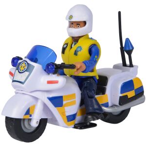 Sam the Fireman Malcolm on Police Motorcycle Toy - Simba Toys Kids's play car