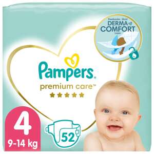 Pampers Premium Care Diapers Size 4, 9-14kg, 52 Count - Diapering