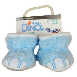 Kék dinós baba csizma mancsnyom részlettel, Be Shazzy márka - Puhatalpú cipő, kocsicipő