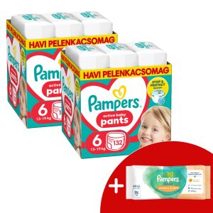 Pampers Pants Junior Mărimea 6 Pachet lunar de scutece (264 bucăți) cu șervețele umede gratuite - Scutece bebelusi