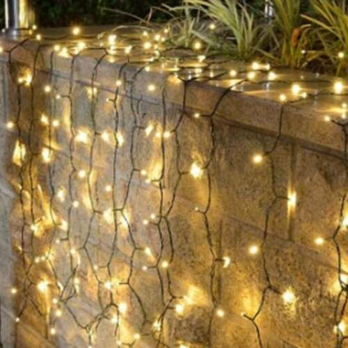 Lampki solarne, ciepłe białe, 50 LED, 4,9m, do dekoracji zewnętrznej