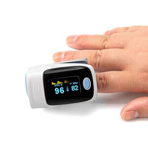 Fingertip pulse oximeter for measuring blood oxygen saturation and heart rate - Pulse oximeter