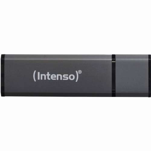 Intenso Alu Line 64GB USB 2.0 pendrive, szürke, elülső nézet