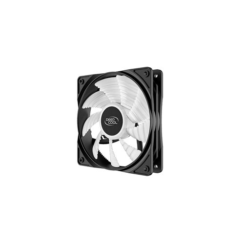 Deepcool RF 120 W weißer LED PC-Gehäuselüfter, schräge Ansicht