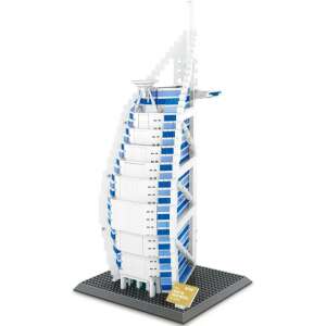 Zestaw klocków Wange, Burj Al Arab Hotel Dubai, 1366 elementów, zabawka konstrukcyjna dla dorosłych i dzieci - Gra