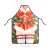 Christmas apron for women, featuring a Santa Claus design with a Christmas tree in the background