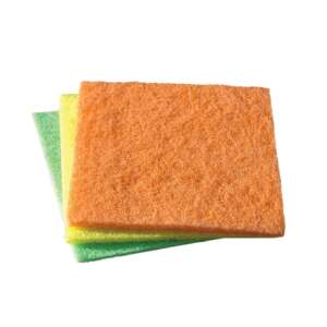 Stivă de bureți abrazivi YORK în verde, galben și portocaliu - Bureti vase