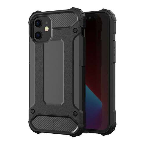 Black Armor case for iPhone 12 and 12 Pro, shockproof, protective