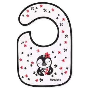 BabyOno Frottír előke tépőzáras - pingvin, baba előke, vízálló előke, pingvin mintás, baba etetés - Előke, büfikendő