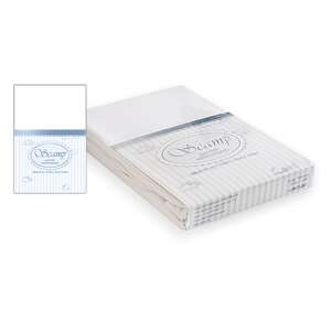 Scamp fehér gumis lepedő kiságyba vagy bölcsőbe, 60x120-70x140 cm, 100% pamut jersey - Scamp