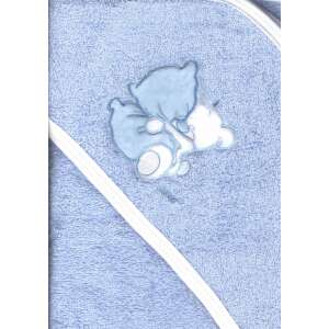 Trimex kapucnis,frottír fürdőlepedő 70*80 cm - kék ölelő maci 87093889 Trimex