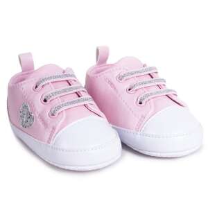 Yo! Bébi Kocsicipő 0-6 hó rózsaszín szívvel 73738399 - Puhatalpú cipő, kocsicipő