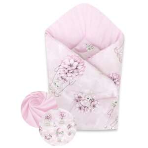 Baby Shop pólyatakaró 75x75cm - rózsaszín virágos nyuszi 73739499 Pólyák és huzatok