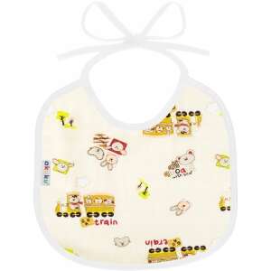 Akuku baba előke vonat és medve mintával - Előke, büfikendő