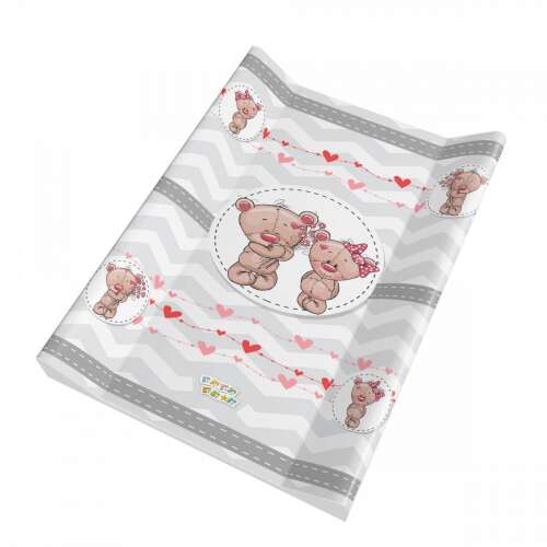 Babastar pelenkázó lap maci mintával, 50x70 cm, szürke - Babastar