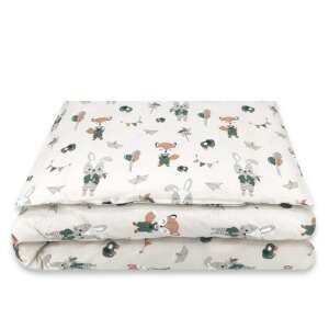 Baby Shop 2 részes babaágynemű garnitúra bézs róka és nyuszi mintával - Lakberendezés