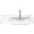 Duravit D-Neo 800mm mosdó, fehér, jobb, túlfolyóval, ferde nézet