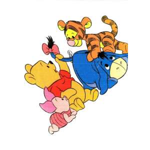 Disney Micimackó és barátai textil pelenka, 70x70cm - Textil pelenka