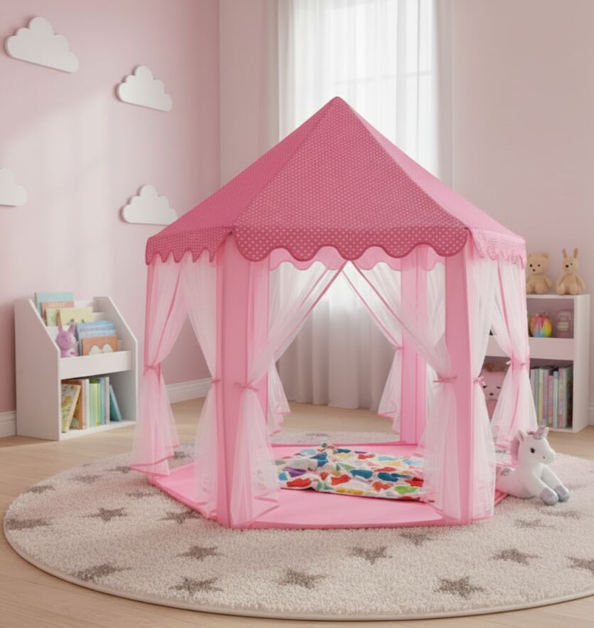 E-shop Stan na hranie Pepita so závesmi - Castle - pink