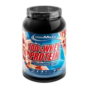 IronMaxx 100% Whey Protein 900g doboz, magas fehérjetartalom, alacsony cukortartalom, finom ízek, tökéletes az izomnövekedéshez és regenerációhoz - Fehérje