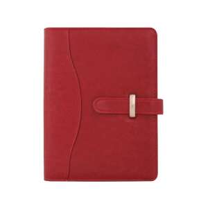 Kalendart Saturnus L437 burgundy leather ring binder calendar - Office accessory